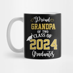 Proud Grandpa of two 2024 Graduates School Graduation Mug